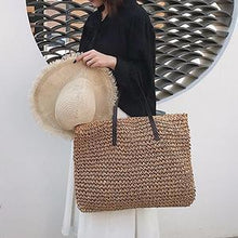 Load image into Gallery viewer, Straw Woven Tote Bag