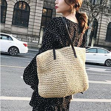 Load image into Gallery viewer, Straw Woven Tote Bag